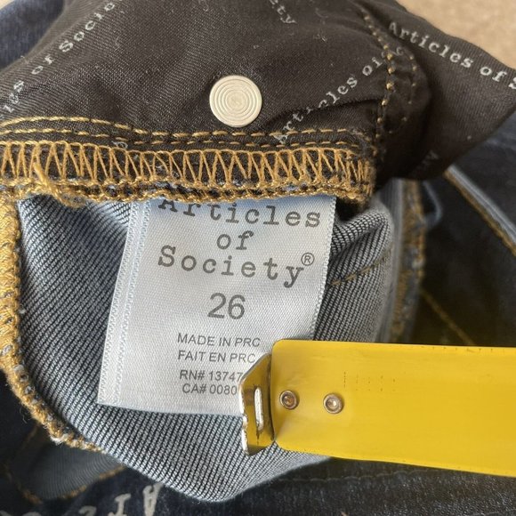Articles of Society Jeans Womens 26 Skinny Dark Wash Stretch Denim Pants Jegging - Picture 5 of 13